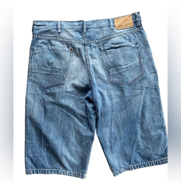 Sean John Mens Blue Jean Shorts Size 40 Baggy Hip Hop Street wear Pockets - Picture 4 of 5